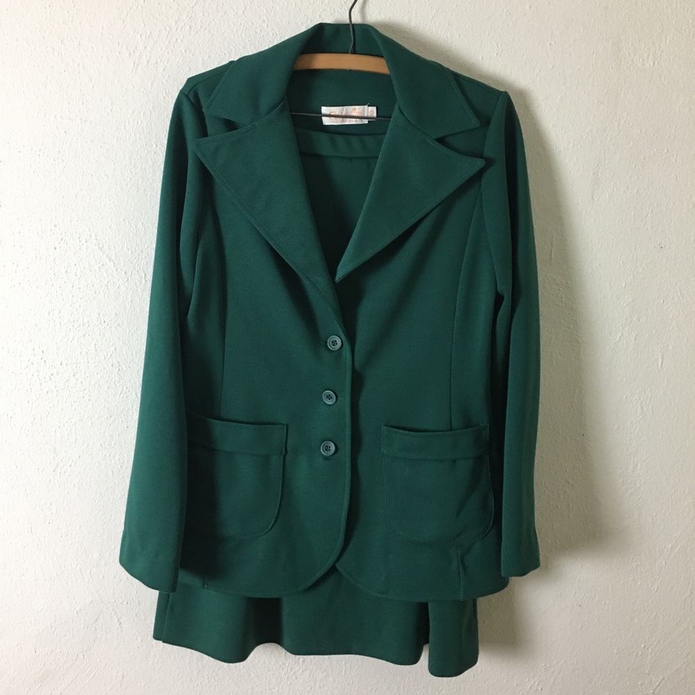 Vintage Forest Green Catalina Skirt Suit